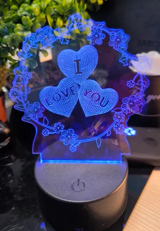 Lampada LED cuori I Love You