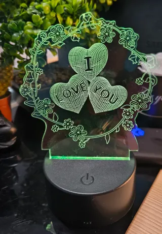 Lampada LED cuori I Love You