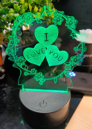 Lampada LED cuori I Love You