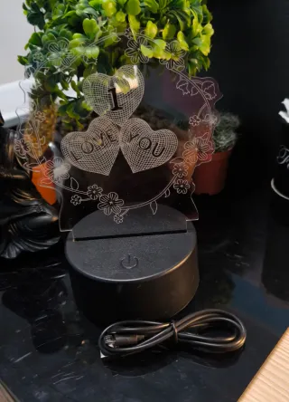 Lampada LED cuori I Love You