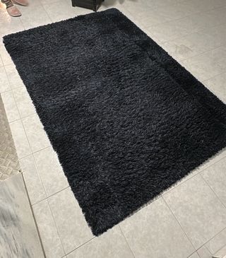 Alfombra pelo largo azul oscuro 2x1.40