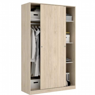 Armario 120x204x50 cm 2 Puertas Correderas. Natur
