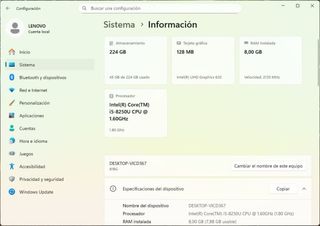 Lenovo Ideapad 320 i5-8gen 8GB RAM 256GB SSD W11