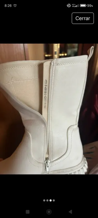 Botas blancas/crema talla 39