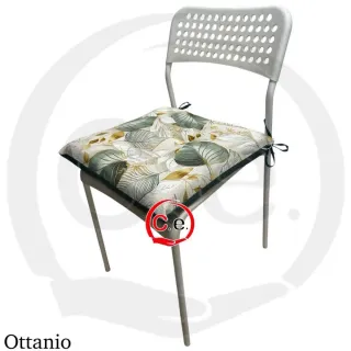 Set 6 Cuscini Sedia con Lacci Grigio