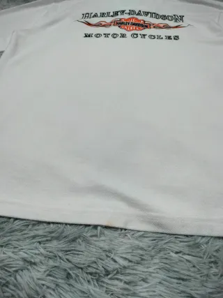 Harley Davidson Polo Vintag Camiseta Hombre Blanco