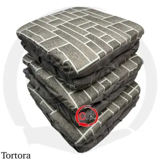 Set 6 Cuscini Sedie Tessuto Beige o  Grigio o