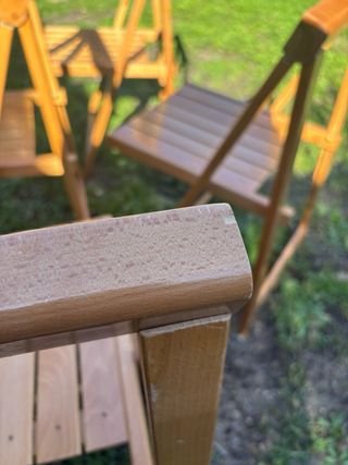 4 Sillas de Madera Plegables