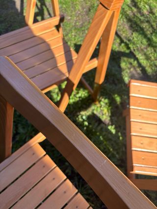 4 Sillas de Madera Plegables