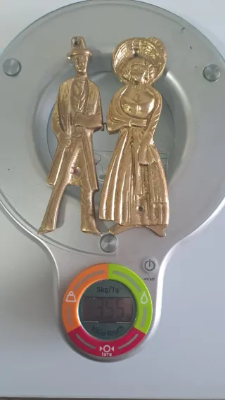 Figuras de latón antiguas (2 unidades)