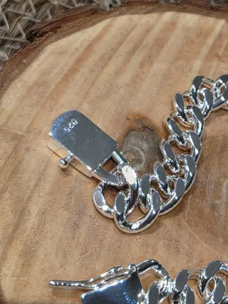 Pulsera eslabón  plata 5mm