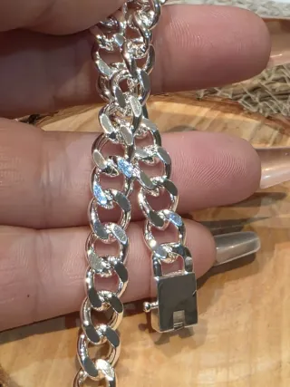 Pulsera eslabón  plata 5mm