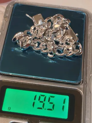 Pulsera eslabón  plata 5mm