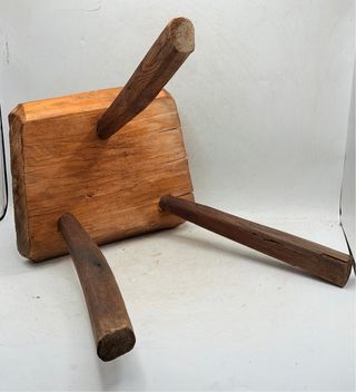 Taburete de Pastor Antiguo Madera