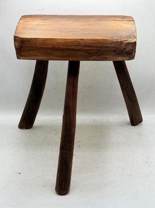 Taburete de Pastor Antiguo Madera