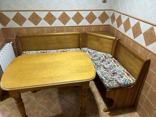 Rinconera de cocina de madera mas mesa