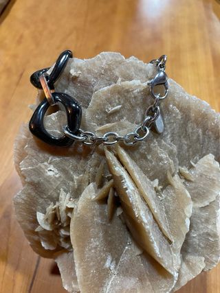 Pulsera Lotus Negra y Plateada