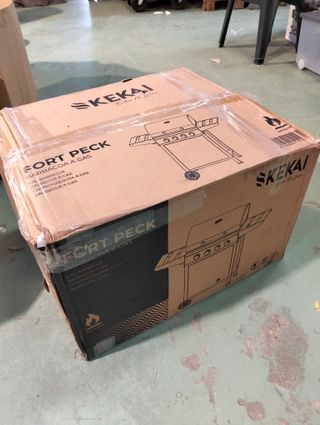 Barbacoa gas Kekai Fort Peck 4 quemadores con ruedas