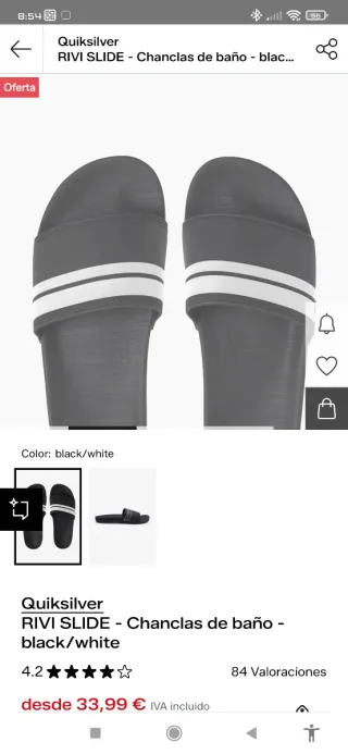 Chanclas Quiksilver Rivi Slide Talla 46