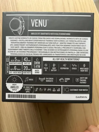 Garmin Venu GPS Smartwatch AMOLED Azul Granito