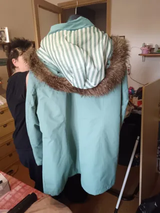 Giubbotto donna verde e bianco