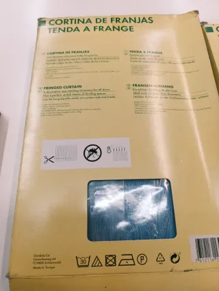 2 Cortinas de flecos transparentes