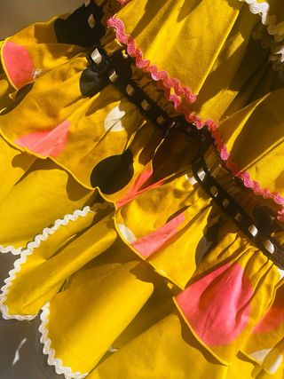 Vestido Flamenca Amarillo Talla 46