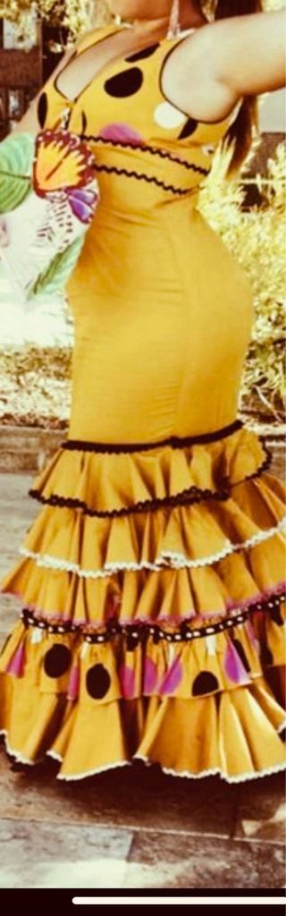 Vestido Flamenca Amarillo Talla 46