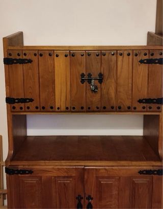 Mueble aparador rústico madera y metal