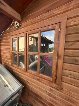 Casa de madera para desmontar, y transportar.