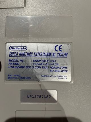 Nintendo SNES Console PAL ITA