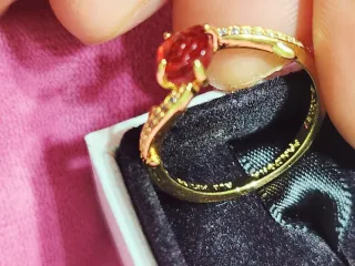 Anillo Pandora Rosa Encantada Bella y Bestia. T56