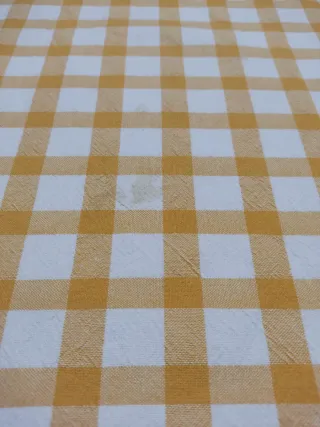 Tovaglia quadri arancione e gialla