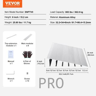 Rampa de umbral de puerta ajustable - Vevor