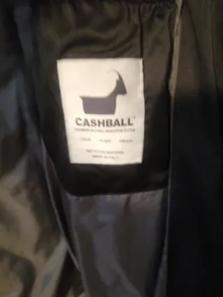 Cazadora larga acolchada negra mujer