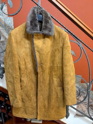 Cappotto Montone Shearling Vera Pelle Scamosciata