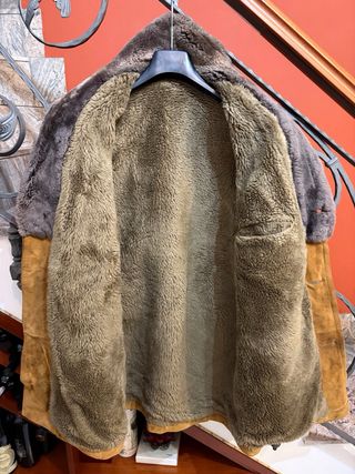 Cappotto Montone Shearling Vera Pelle Scamosciata