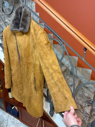 Cappotto Montone Shearling Vera Pelle Scamosciata