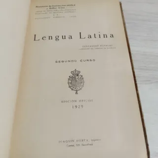 LIBRO ANTIGUO 1929 LENGUA LATINA