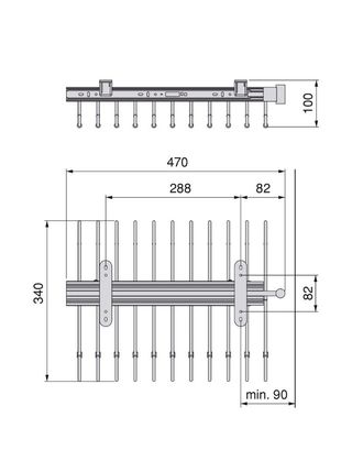 Emuca - Pantalonero extraible para armario