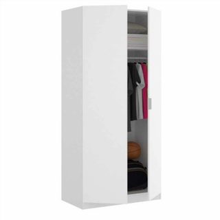 Armario 80x184x52cm 2 Puertas. Blanco Brillo