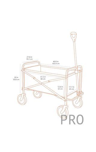 Carrello pieghevole per giardino e all'aperto
