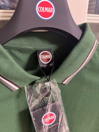 Polo Colmar verde manga larga