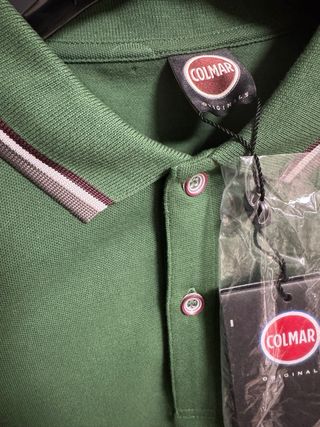 Polo Colmar verde manga larga
