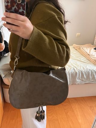 Bolso Zara Marrón Cuero