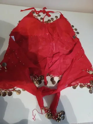 Vestito Carnevale Danzatrice del Ventre Rosso