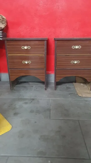Mesillas de noche madera y metal
