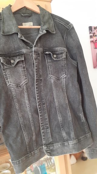 Cazadora vaquera mujer gris