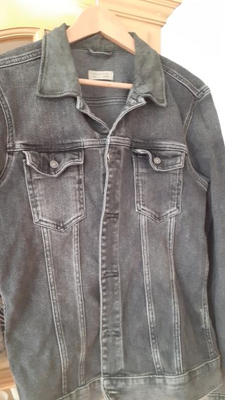 Cazadora vaquera mujer gris