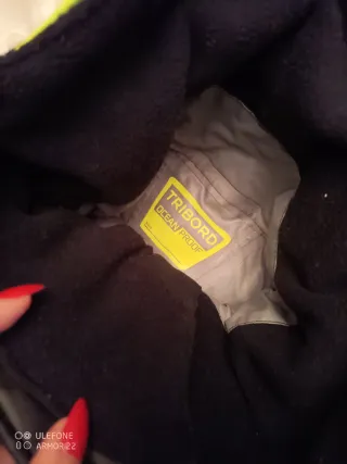 Chaqueta náutica Tribord hombre negra y gris